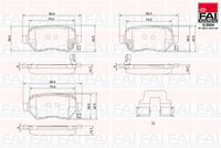 FAI AutoParts BP108 - Juego de pastillas de freno