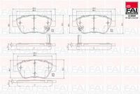 FAI AutoParts BP109 - Juego de pastillas de freno