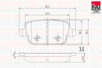 FAI AutoParts BP110 - Juego de pastillas de freno