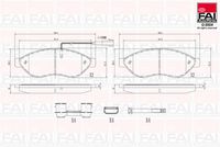 FAI AutoParts BP114 - Juego de pastillas de freno