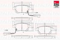 FAI AutoParts BP119 - Juego de pastillas de freno