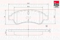 FAI AutoParts BP120 - Juego de pastillas de freno