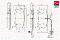 FAI AutoParts BP125 - Juego de pastillas de freno