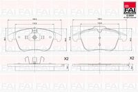 FAI AutoParts BP127 - Juego de pastillas de freno