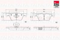 FAI AutoParts BP129 - Juego de pastillas de freno