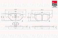 FAI AutoParts BP131 - Juego de pastillas de freno