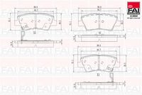 FAI AutoParts BP132 - Juego de pastillas de freno