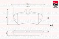 FAI AutoParts BP133 - Juego de pastillas de freno