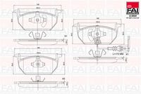 FAI AutoParts BP137 - Juego de pastillas de freno