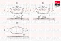 FAI AutoParts BP138 - Juego de pastillas de freno