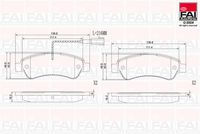 FAI AutoParts BP140 - Juego de pastillas de freno