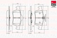 FAI AutoParts BP142 - Juego de pastillas de freno