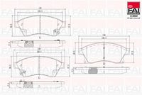 FAI AutoParts BP149 - Juego de pastillas de freno