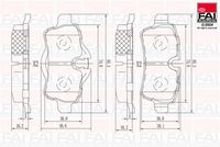 FAI AutoParts BP152 - Juego de pastillas de freno