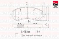 FAI AutoParts BP153 - Juego de pastillas de freno