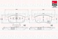 FAI AutoParts BP159 - Juego de pastillas de freno