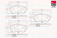 FAI AutoParts BP164 - Juego de pastillas de freno