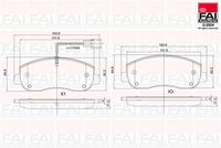 FAI AutoParts BP165 - Juego de pastillas de freno