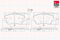 FAI AutoParts BP167 - Juego de pastillas de freno