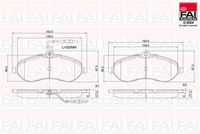 FAI AutoParts BP168 - Juego de pastillas de freno