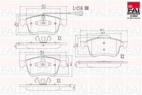 FAI AutoParts BP169 - Juego de pastillas de freno