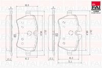 FAI AutoParts BP170 - Juego de pastillas de freno