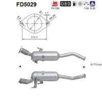 AS FD5029 - Filtro hollín/partículas, sistema escape