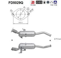 AS FD5029Q - Filtro hollín/partículas, sistema escape