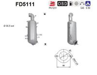 AS FD5111 - Filtro hollín/partículas, sistema escape