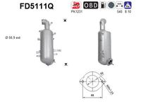 AS FD5111Q - Filtro hollín/partículas, sistema escape