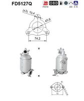 AS FD5127Q - Filtro hollín/partículas, sistema escape