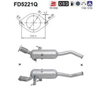 AS FD5221Q - Filtro hollín/partículas, sistema escape