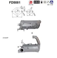 AS FD5081 - Filtro hollín/partículas, sistema escape