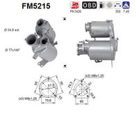 AS FM5215 - Filtro hollín/partículas, sistema escape