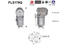 AS FL5179Q - Filtro hollín/partículas, sistema escape