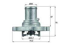 MAHLE TI 122 87D - Termostato, refrigerante