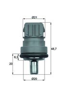 MAHLE TSE 1D - Sensor, temperatura del refrigerante