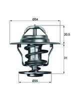 MAHLE TX 13 80D - Termostato, refrigerante