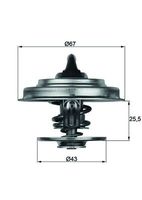 MAHLE TX 18 87D - Termostato, refrigerante