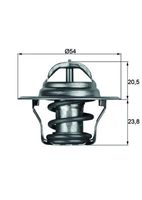 MAHLE TX 14 87D - Termostato, refrigerante