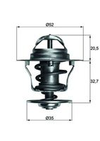 MAHLE TX 12 88D - Termostato, refrigerante