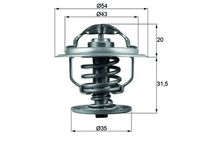 MAHLE TX 109 87D - Termostato, refrigerante