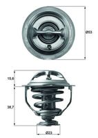 MAHLE TX 117 95D - Termostato, refrigerante