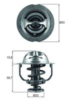 MAHLE TX 200 90D - Termostato, refrigerante