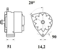 MAHLE MG 444 - Alternador
