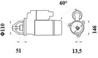 MAHLE MS 104 - Motor de arranque