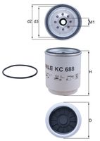 MAHLE KC 688D - Filtro combustible