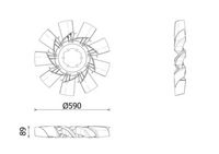 MAHLE CFF 629 000P - Ventilador, refrigeración del motor