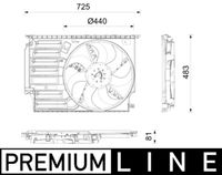 MAHLE CFF 665 000P - Ventilador, refrigeración del motor