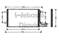 WEBASTO 82D0226105MA - Condensador, aire acondicionado